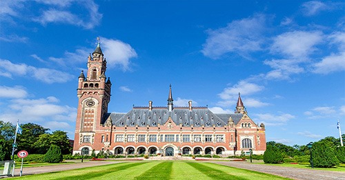 the symbol of peace and justice in the world is the peace palace the hague may peace prevail on earth