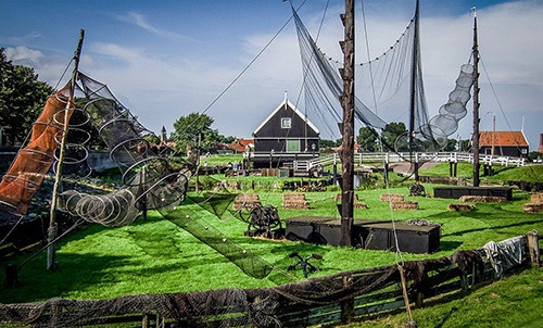 impression of an old traditional fishing village at the zuiderzee museum enkhuizen